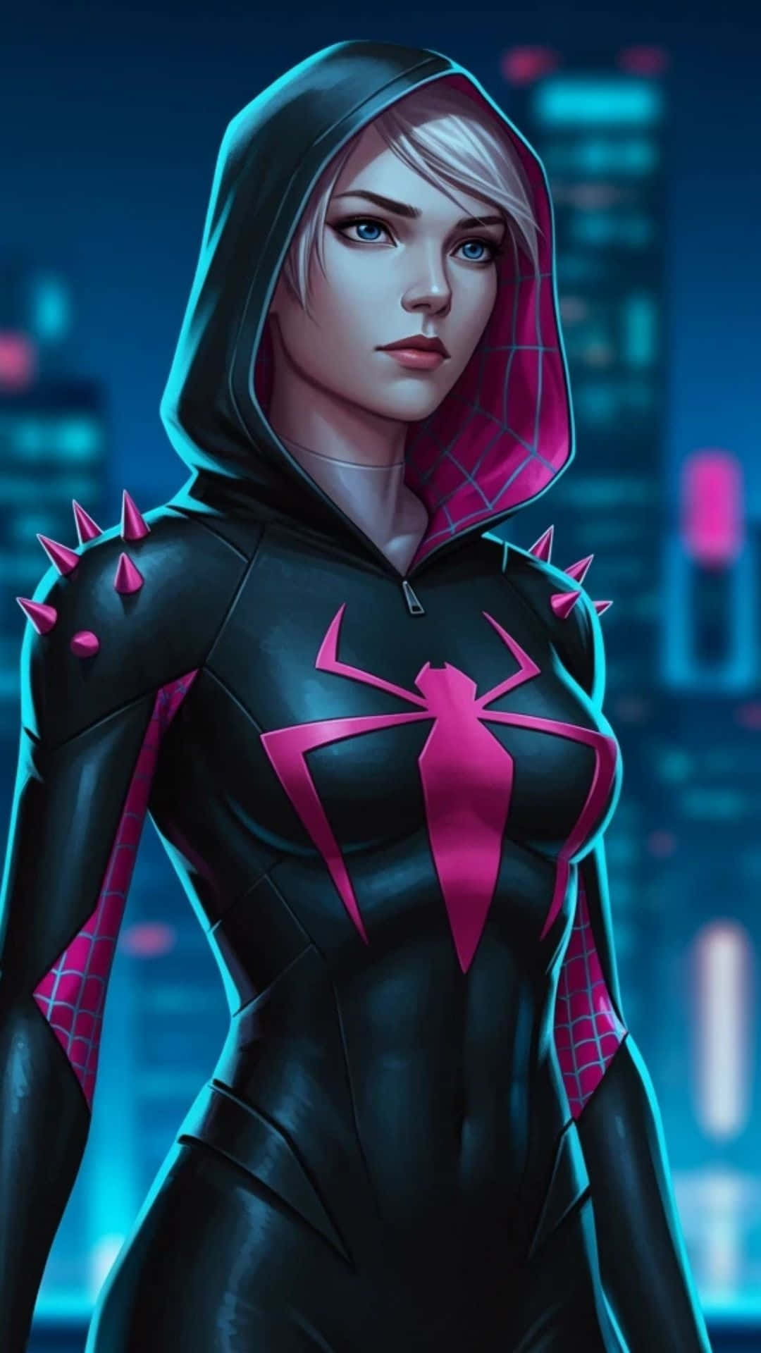 Pink Spider Man Female Hero Wallpaper