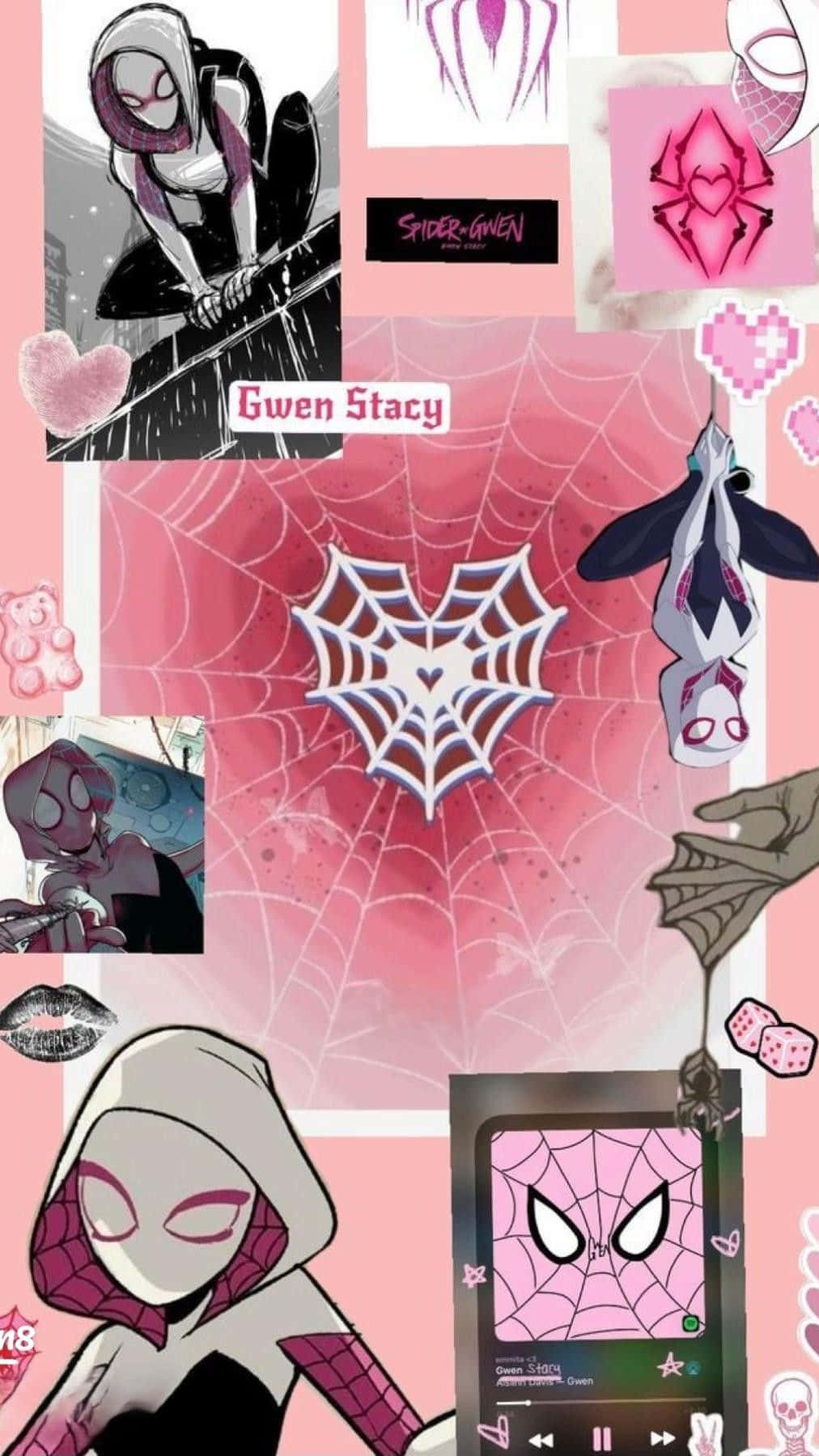 Spider Man Rosa Gwen Stacy Fondo de pantalla