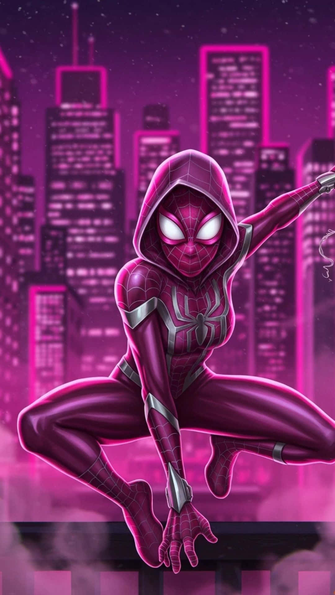 Pink Spider Man Hero Wallpaper