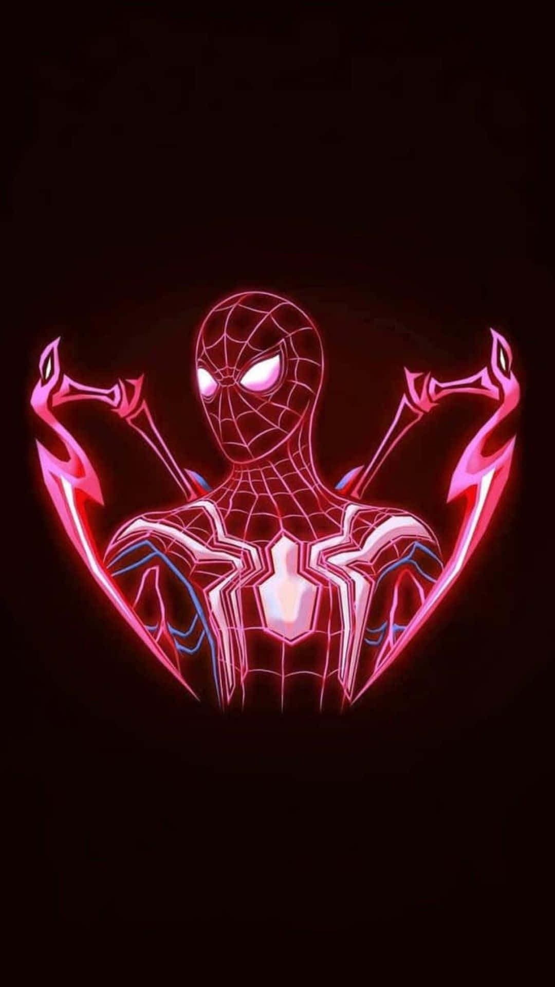 Spider Man Rosa Arte Neón Fondo de pantalla