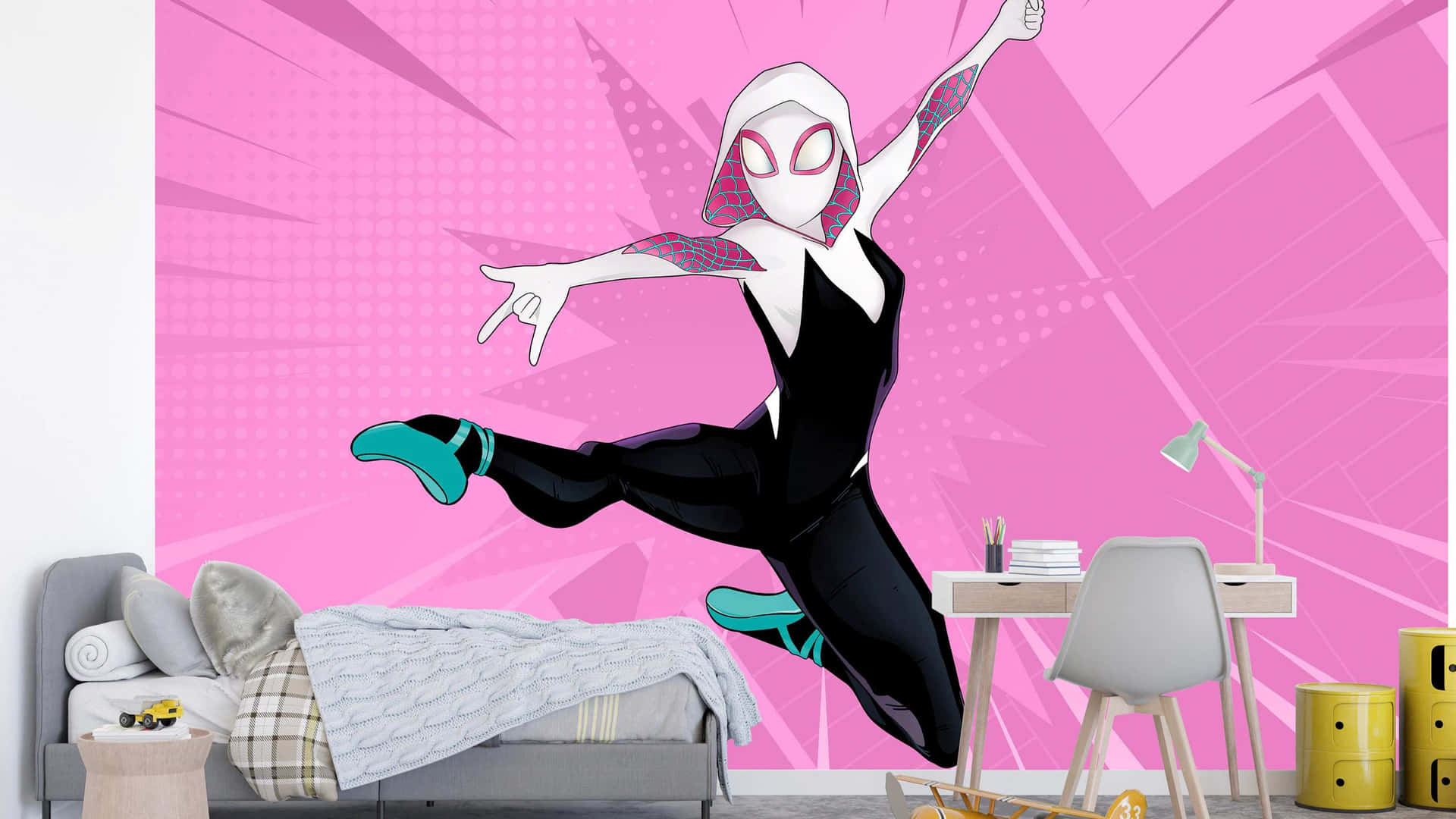 Pink Spider Man Wall Art Wallpaper