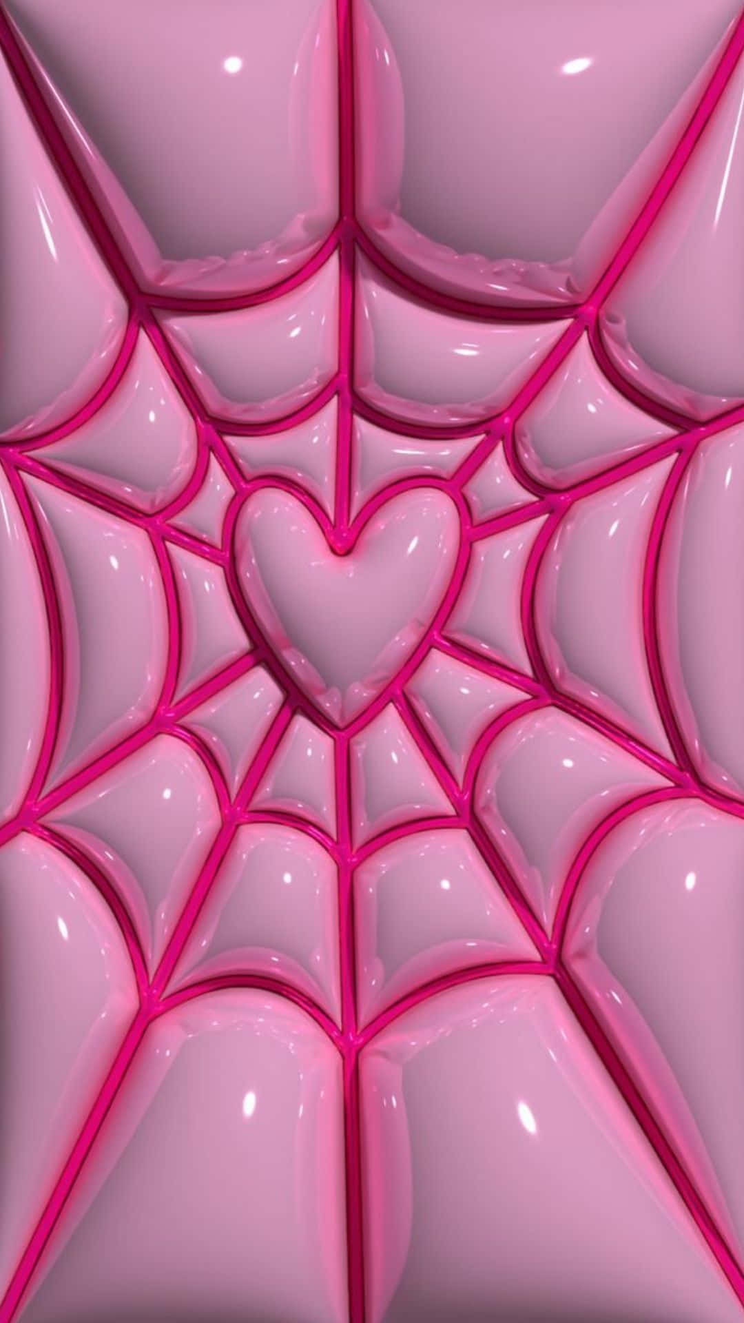 Corazón De Telaraña Rosa De Spider Man Fondo de pantalla
