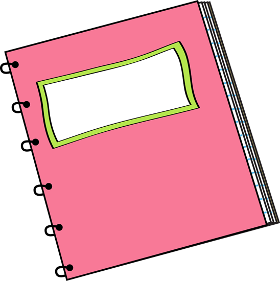 Pink Spiral Notebook Clipart PNG