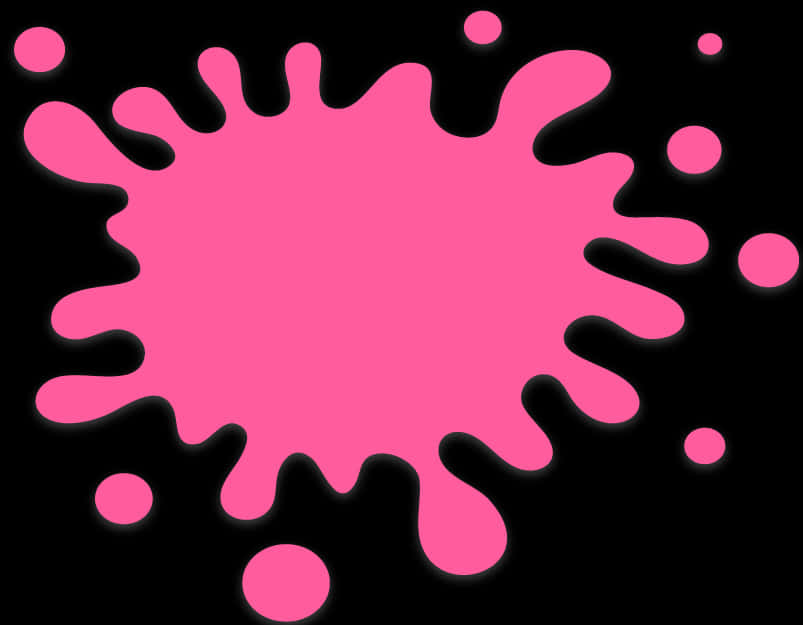 Pink Splashon Black Background PNG