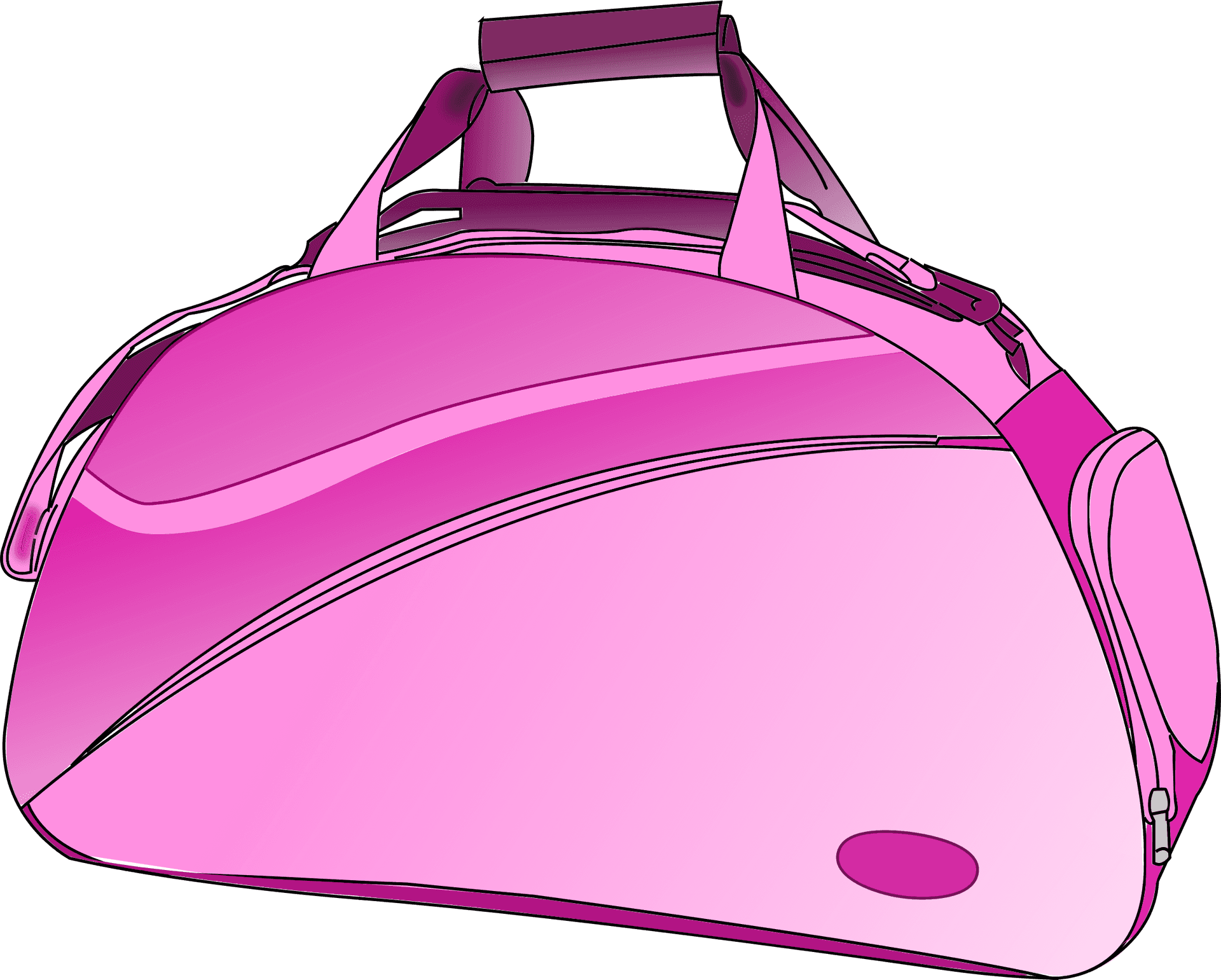 Pink Sports Bag Illustration PNG