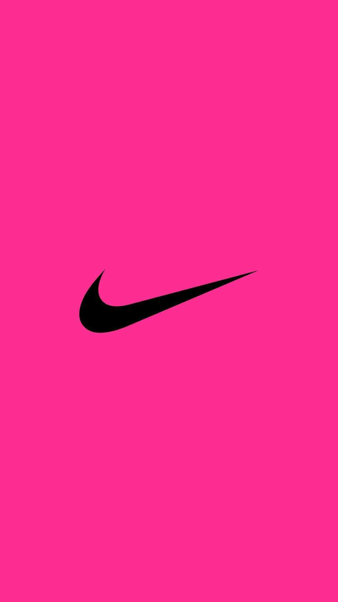 Nike Logo On A Pink Background Wallpaper