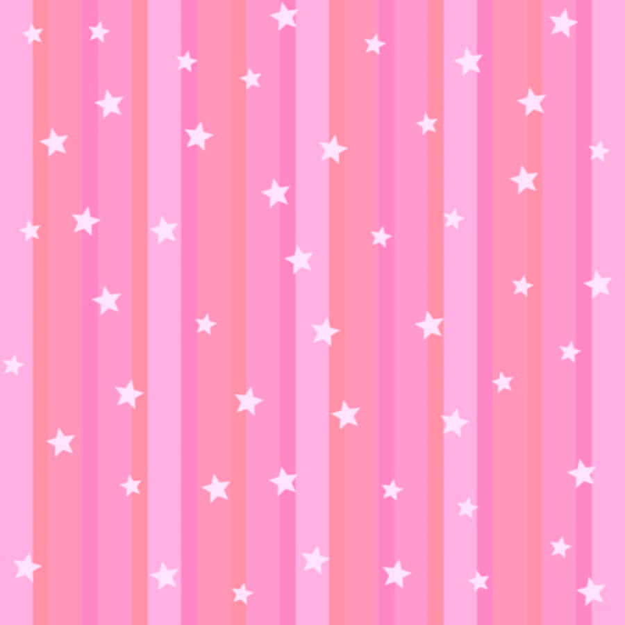 Pink And White Stars On A Pink Background