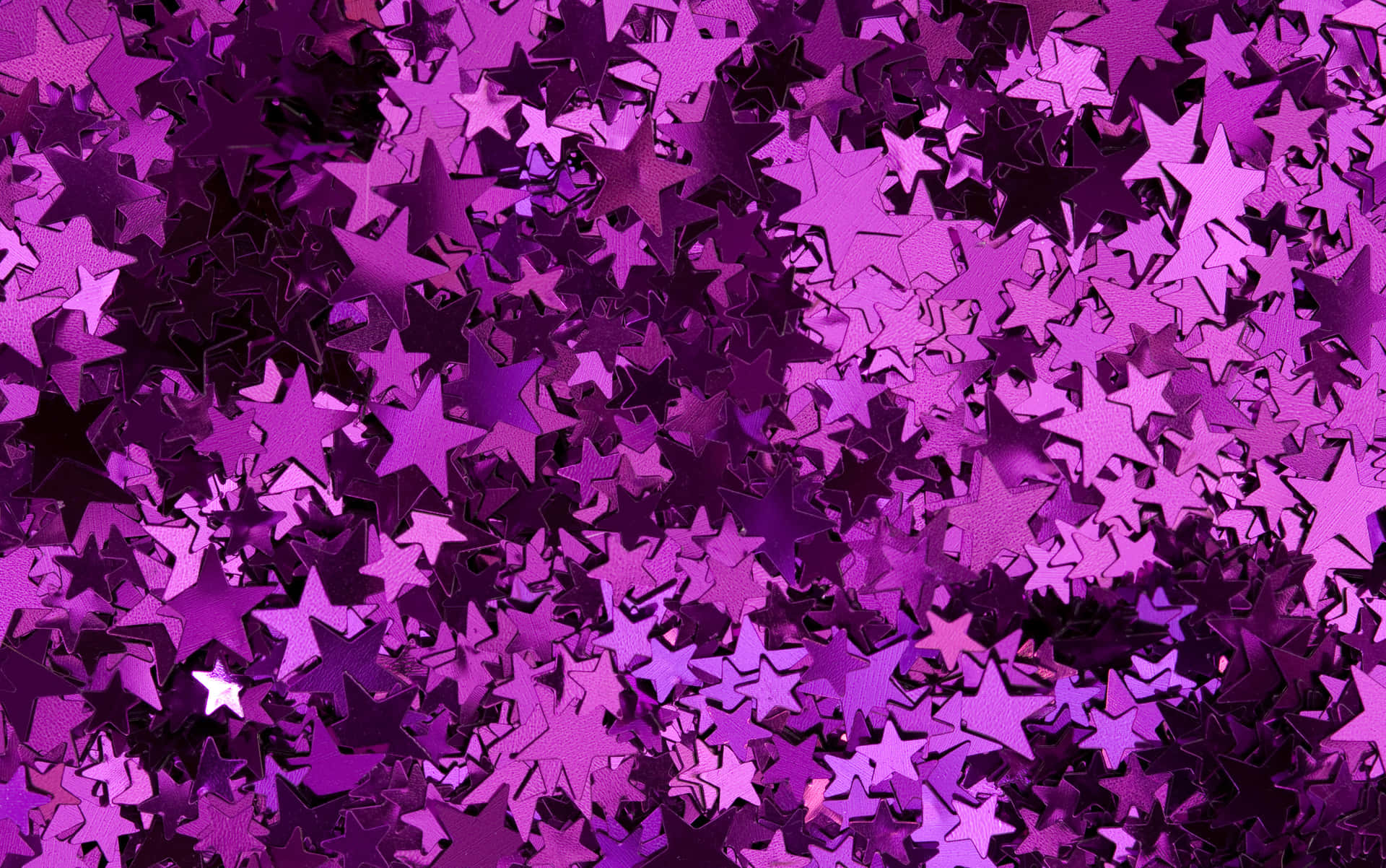 Purple Stars Confetti Background