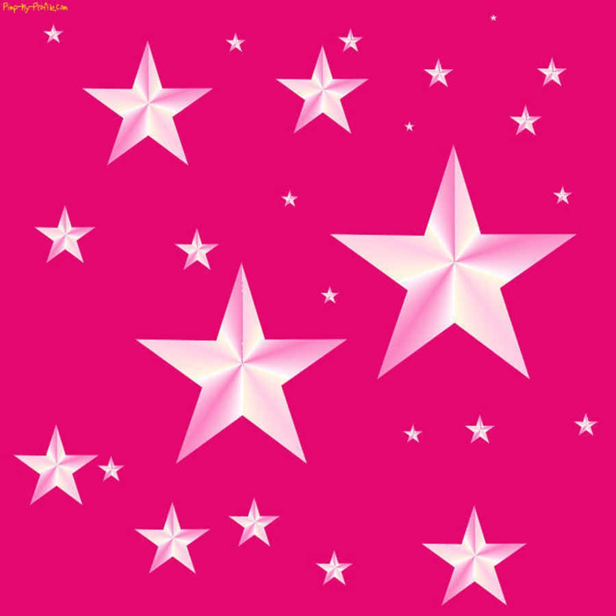 Dazzling Pink Starry Background