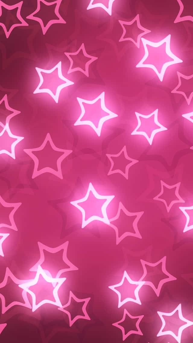 Pink Stars On A Pink Background