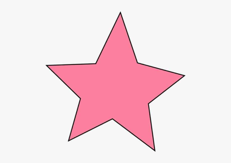 A Pink Star On A White Background