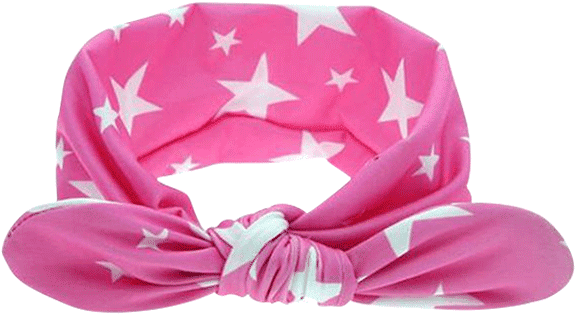 Pink Star Newborn Headband PNG