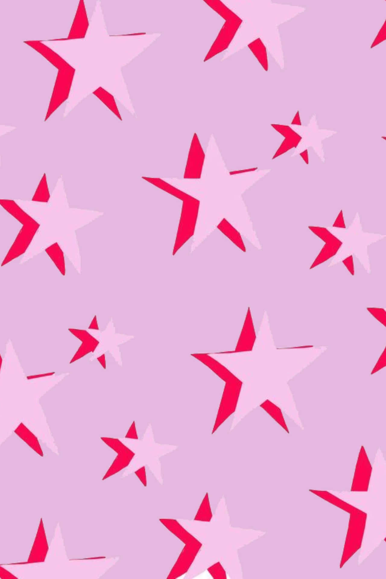 Pink Star Pattern Background Wallpaper