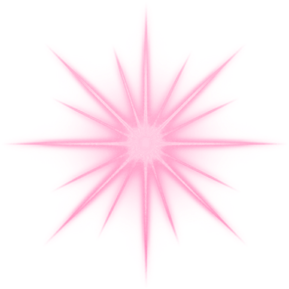 Pink Starburst Fractal Art PNG