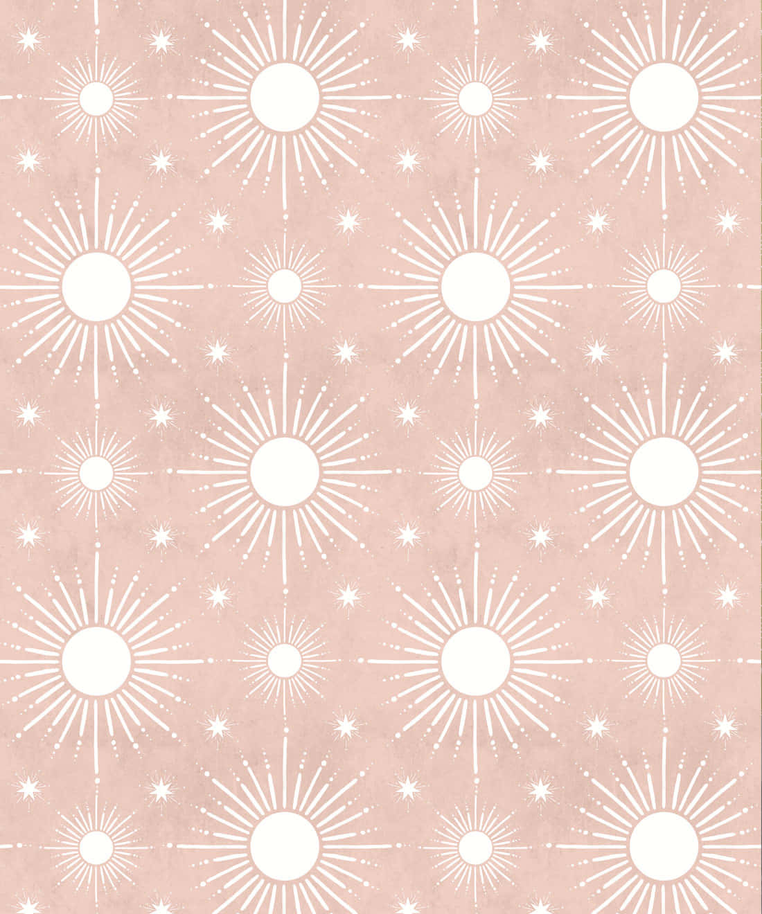 Pink Starburst Pattern Wallpaper