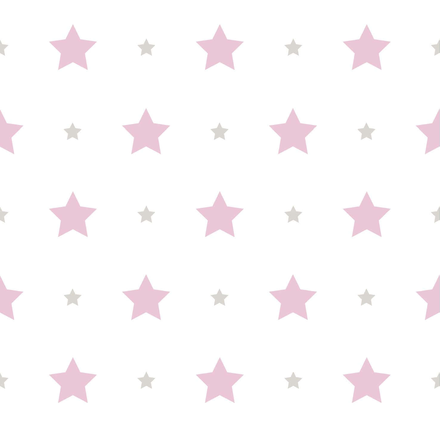 Magical Pink Stars in the Night Sky Wallpaper