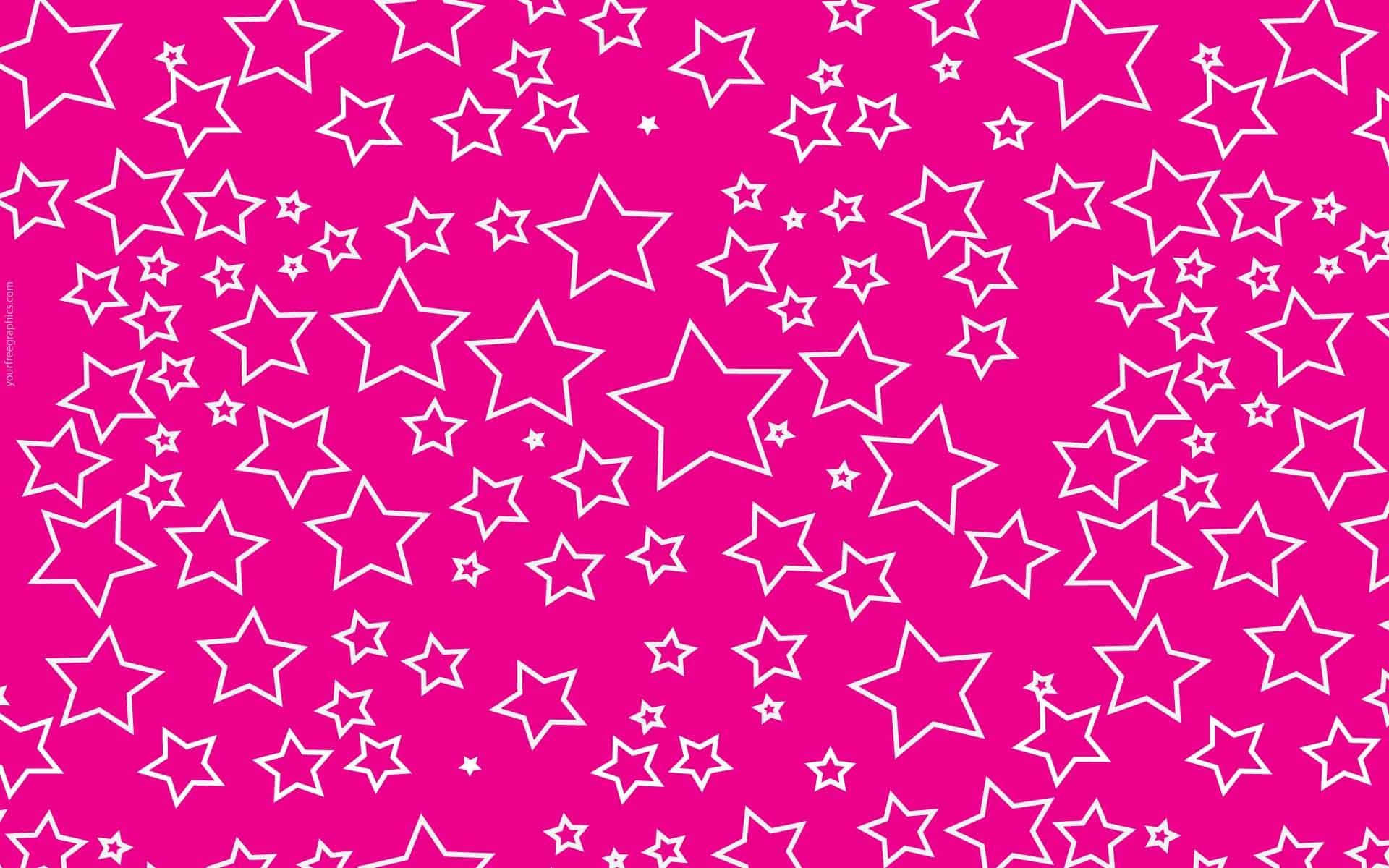 Captivating Pink Stars in the Night Sky Wallpaper