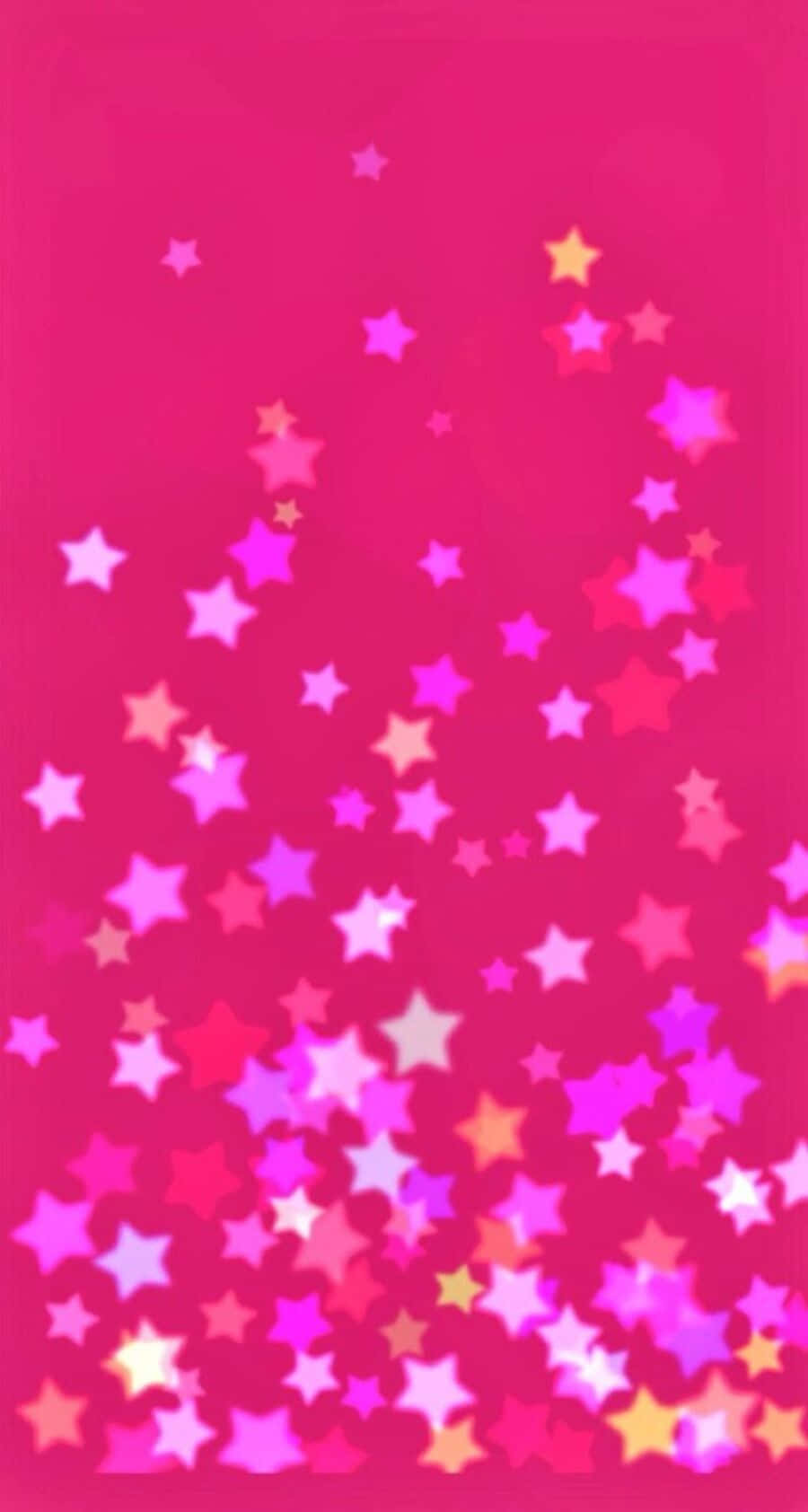 Dreamy Pink Stars in the Night Sky Wallpaper