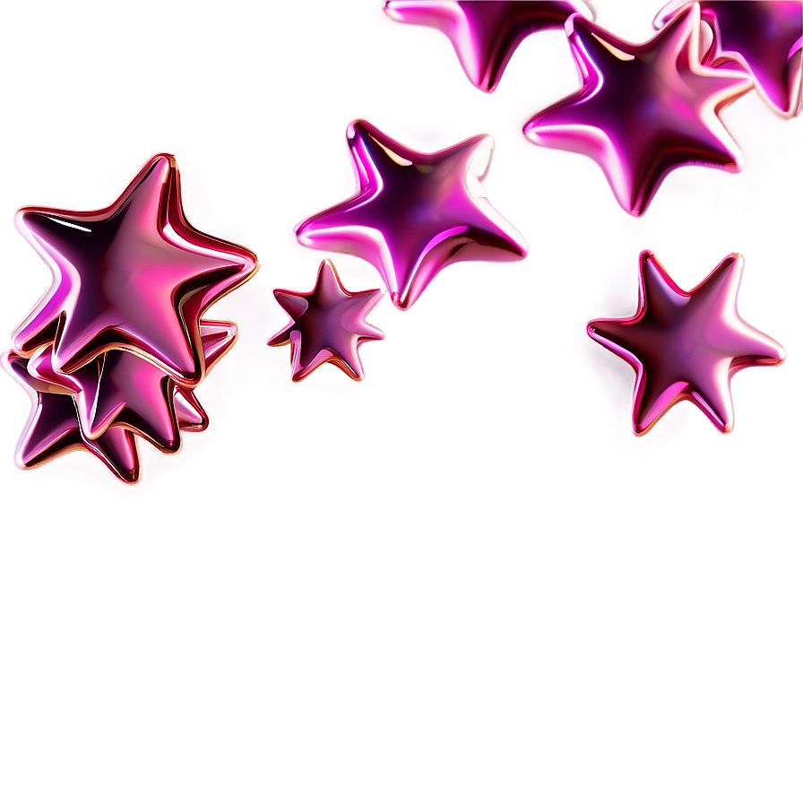 Pink Stars A PNG