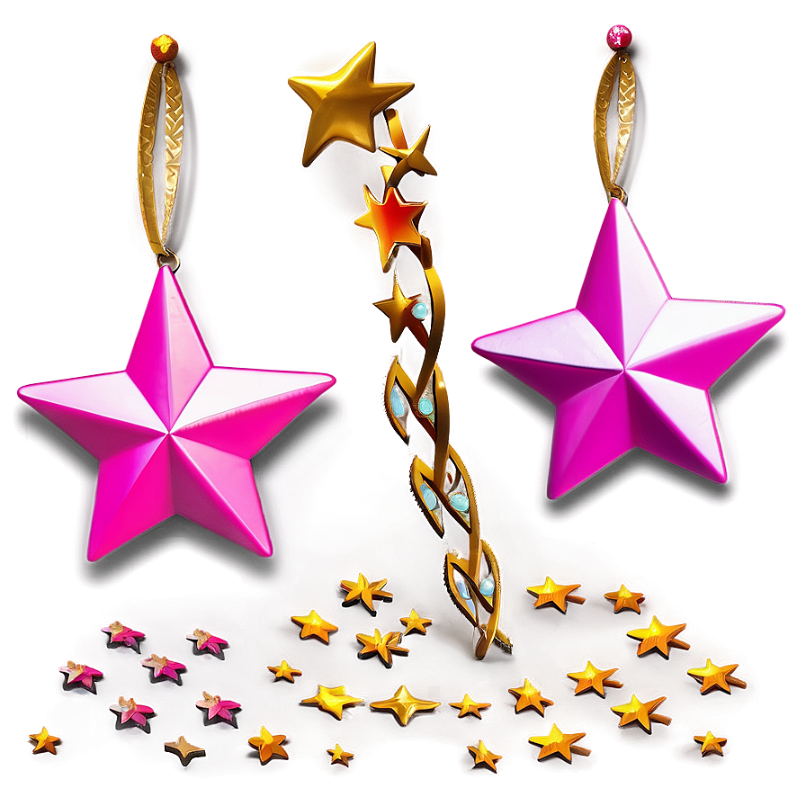 Pink Stars C PNG