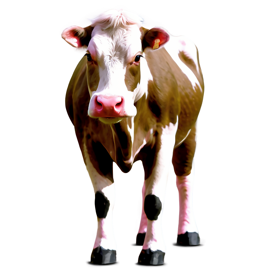 Pink Strawberry Cow Art Png 06252024 PNG