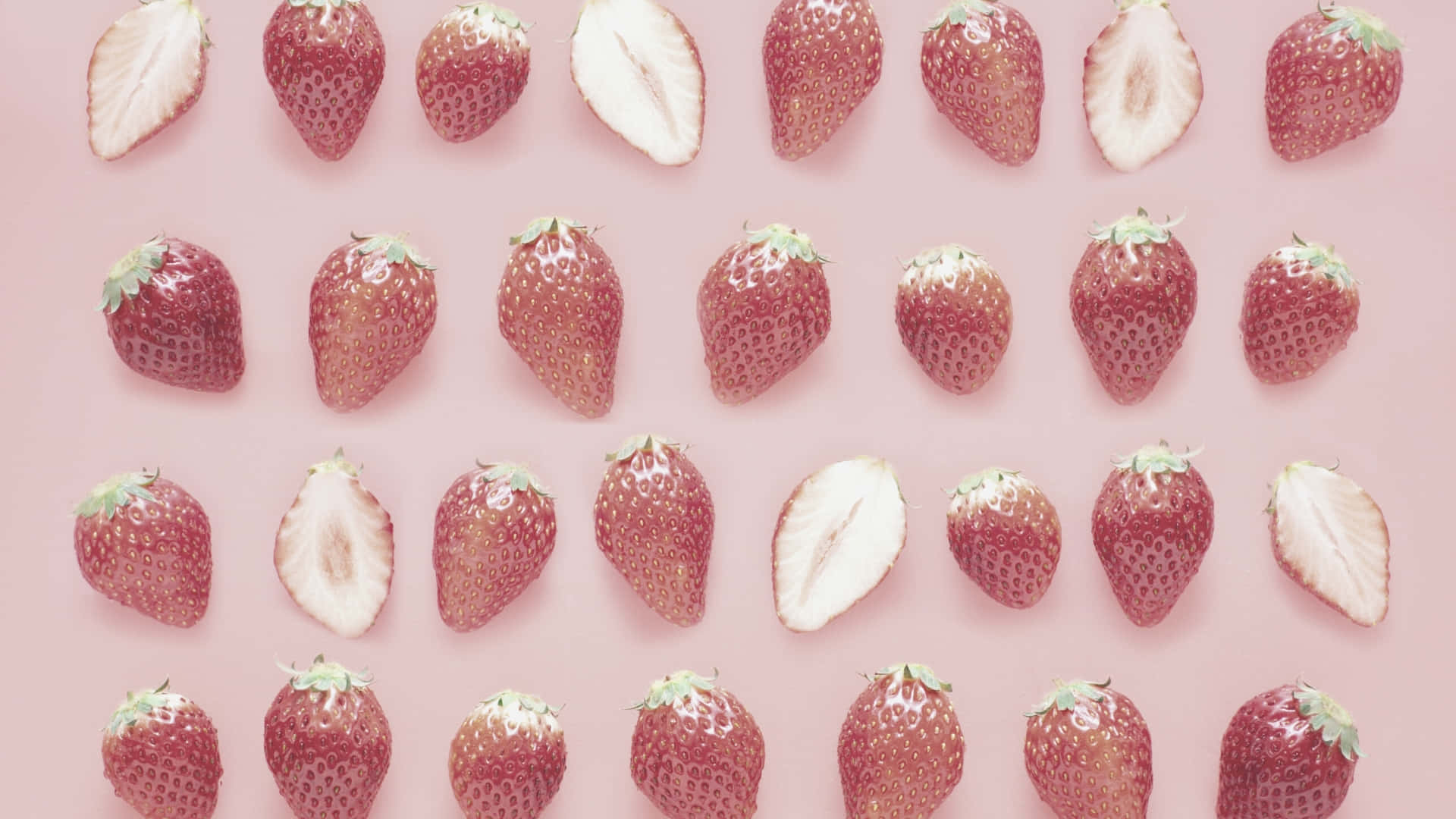 Pink Strawberry Pattern.jpg Wallpaper