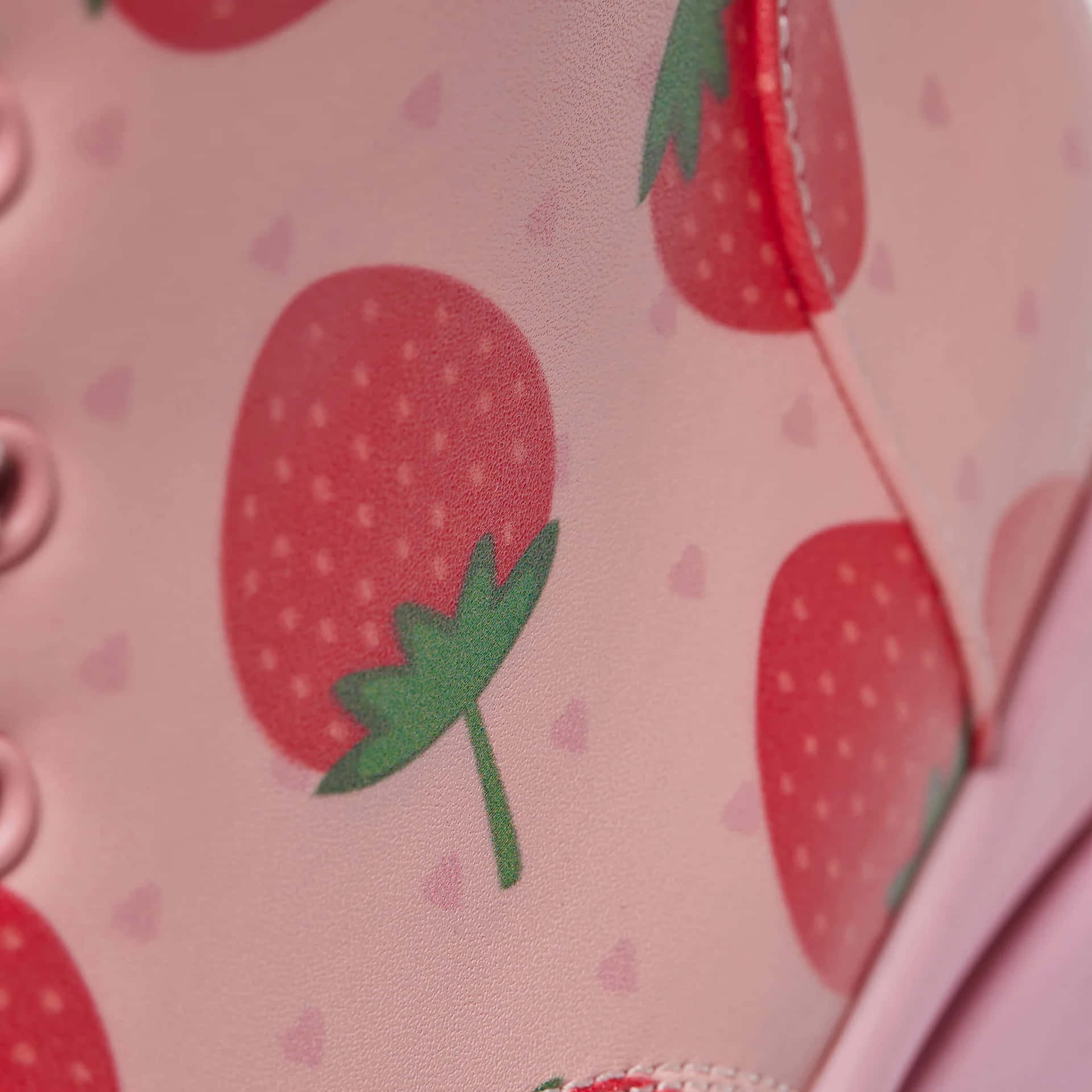 Pink Strawberry Pattern Texture Wallpaper