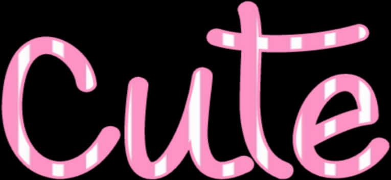 Pink_ Striped_ Cute_ Text_ Graphic PNG