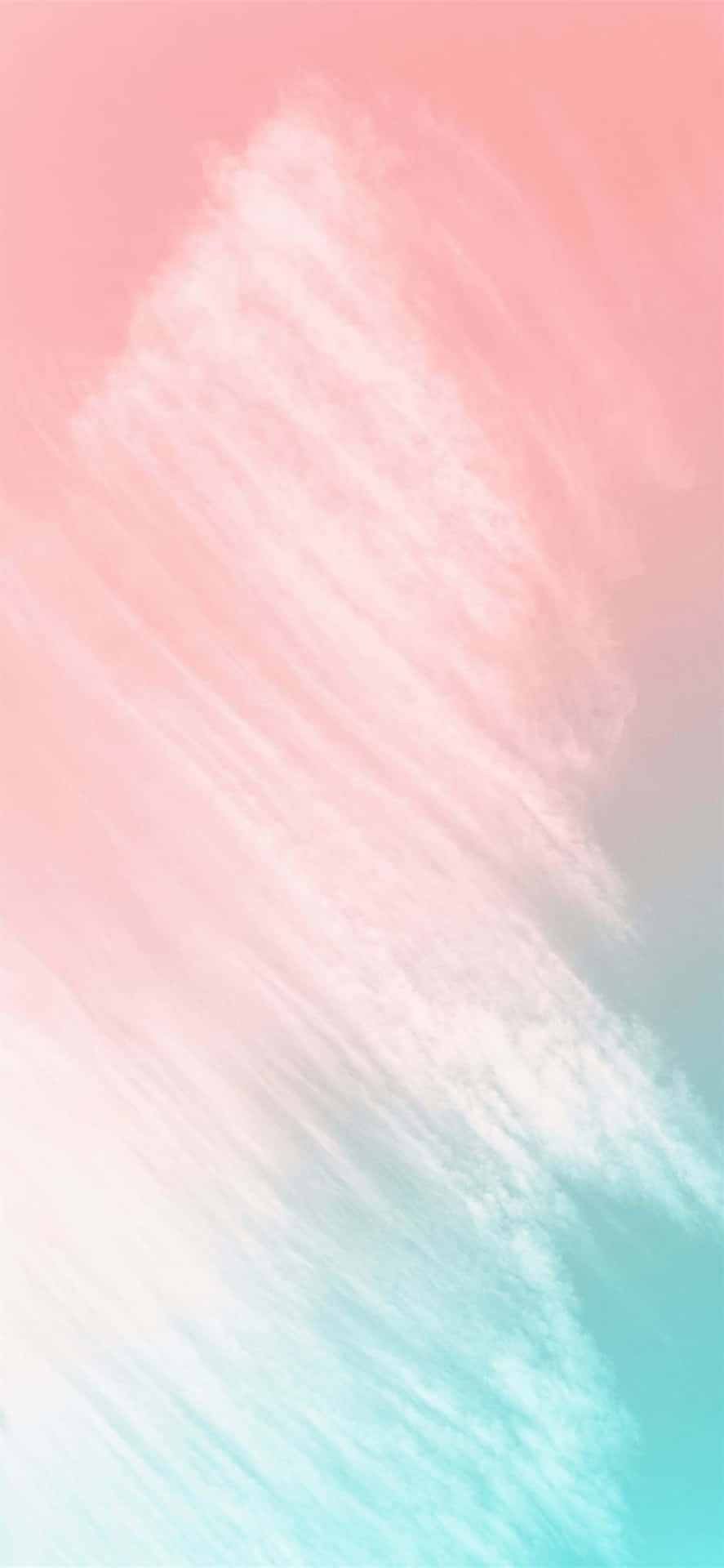 A Pink And Turquoise Background With Clouds Wallpaper