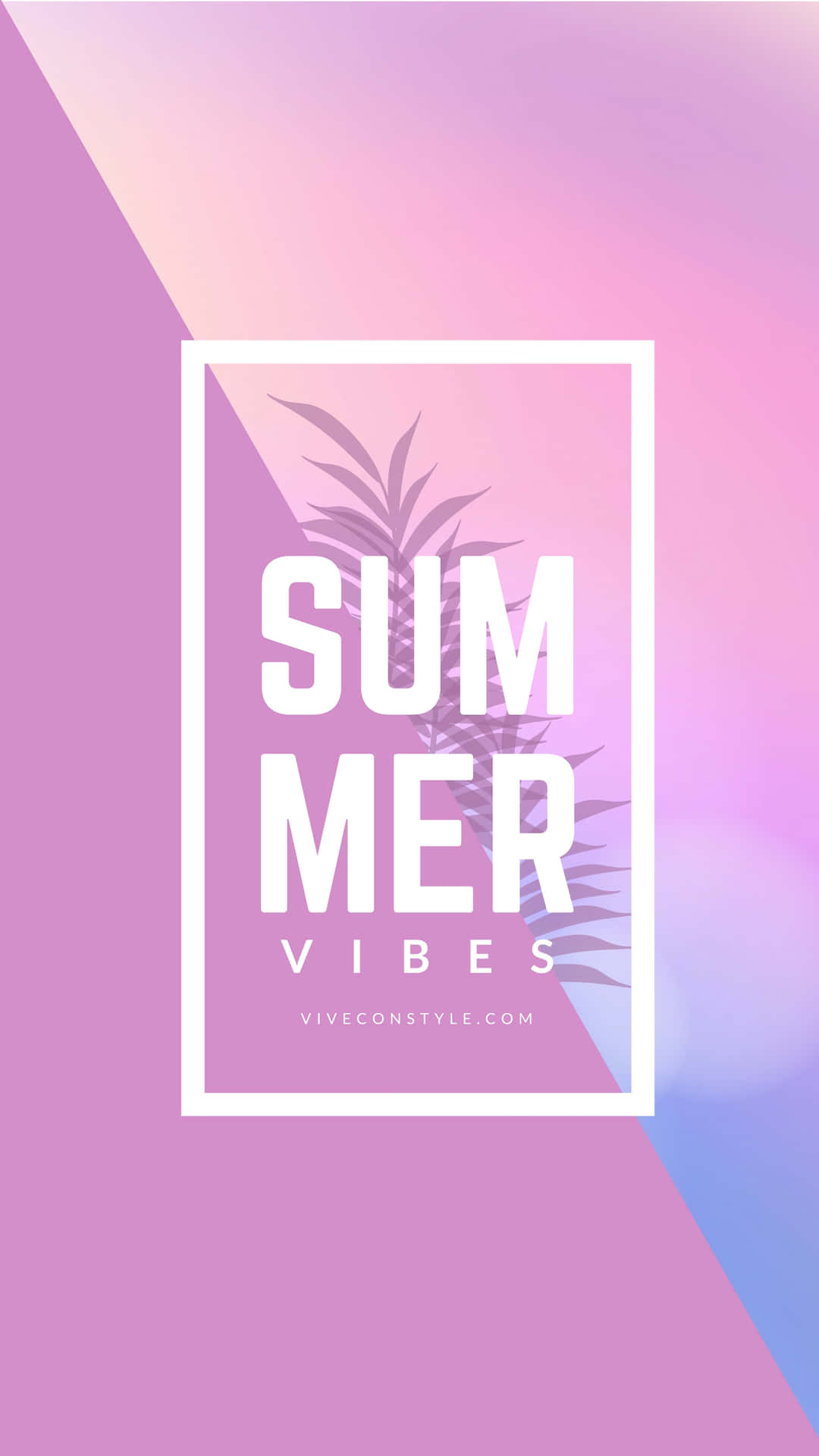 Summer Vibes Logo On A Pink Background Wallpaper