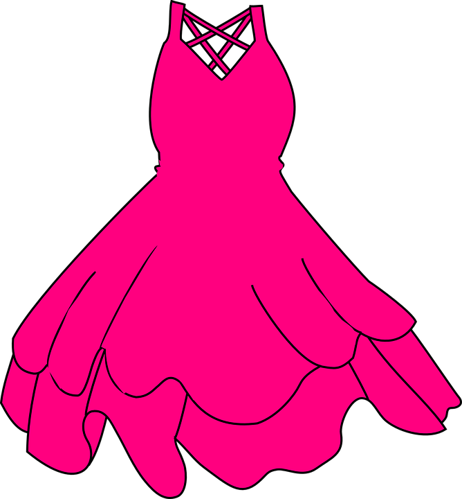 Pink Summer Dress Illustration PNG