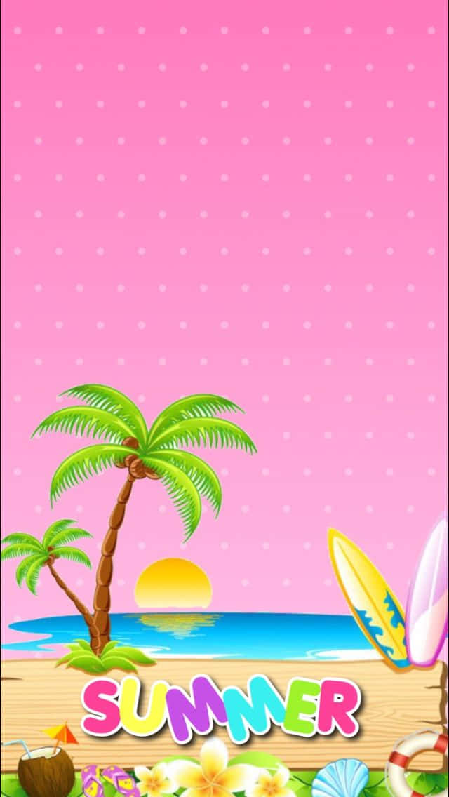 Pink Summer Fun Wallpaper
