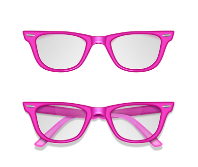 Pink Sunglasses Black Background PNG