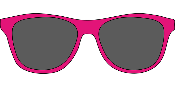 Pink Sunglasses Vector Illustration PNG