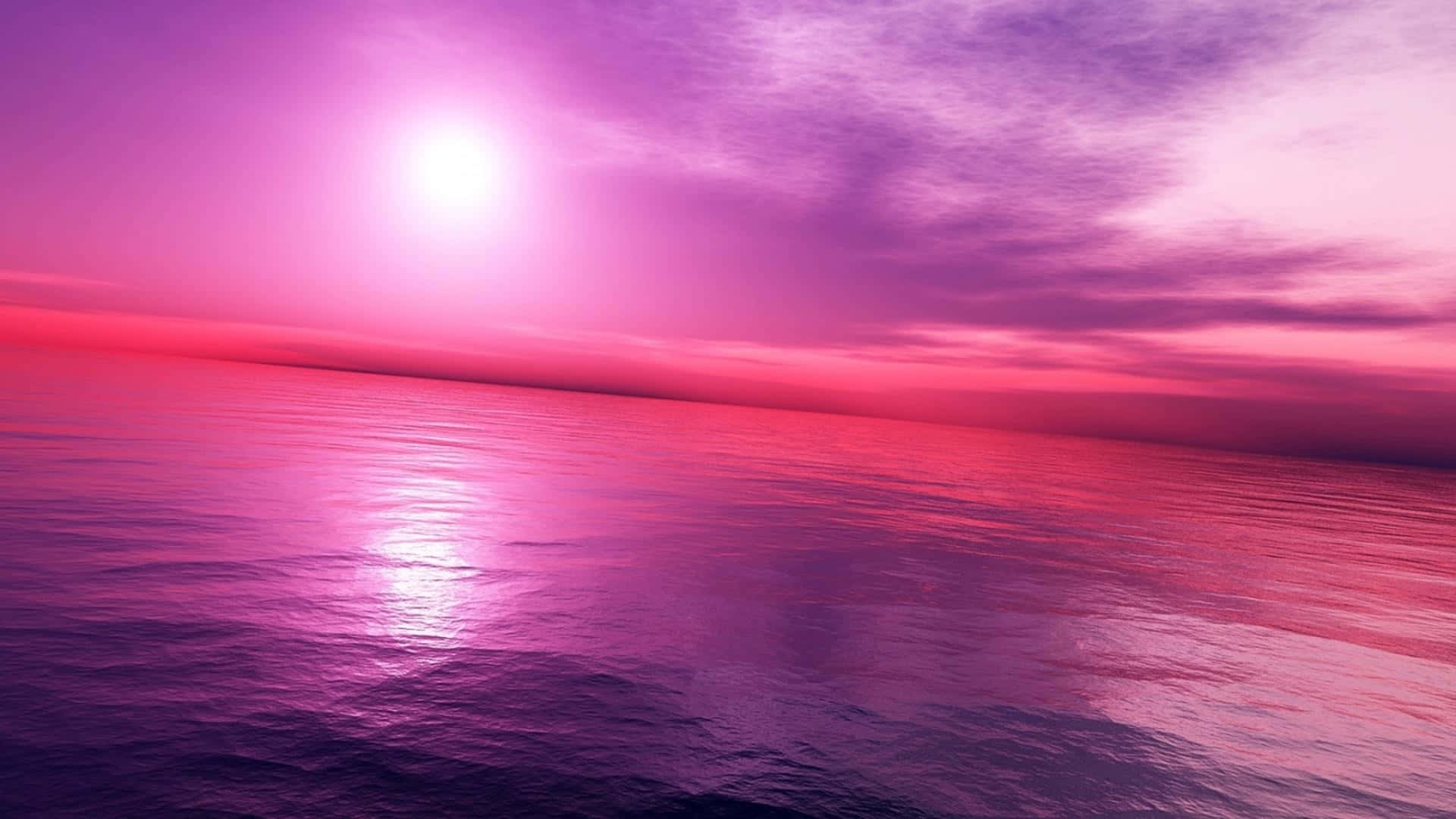 Serene Pink Sunset Sky