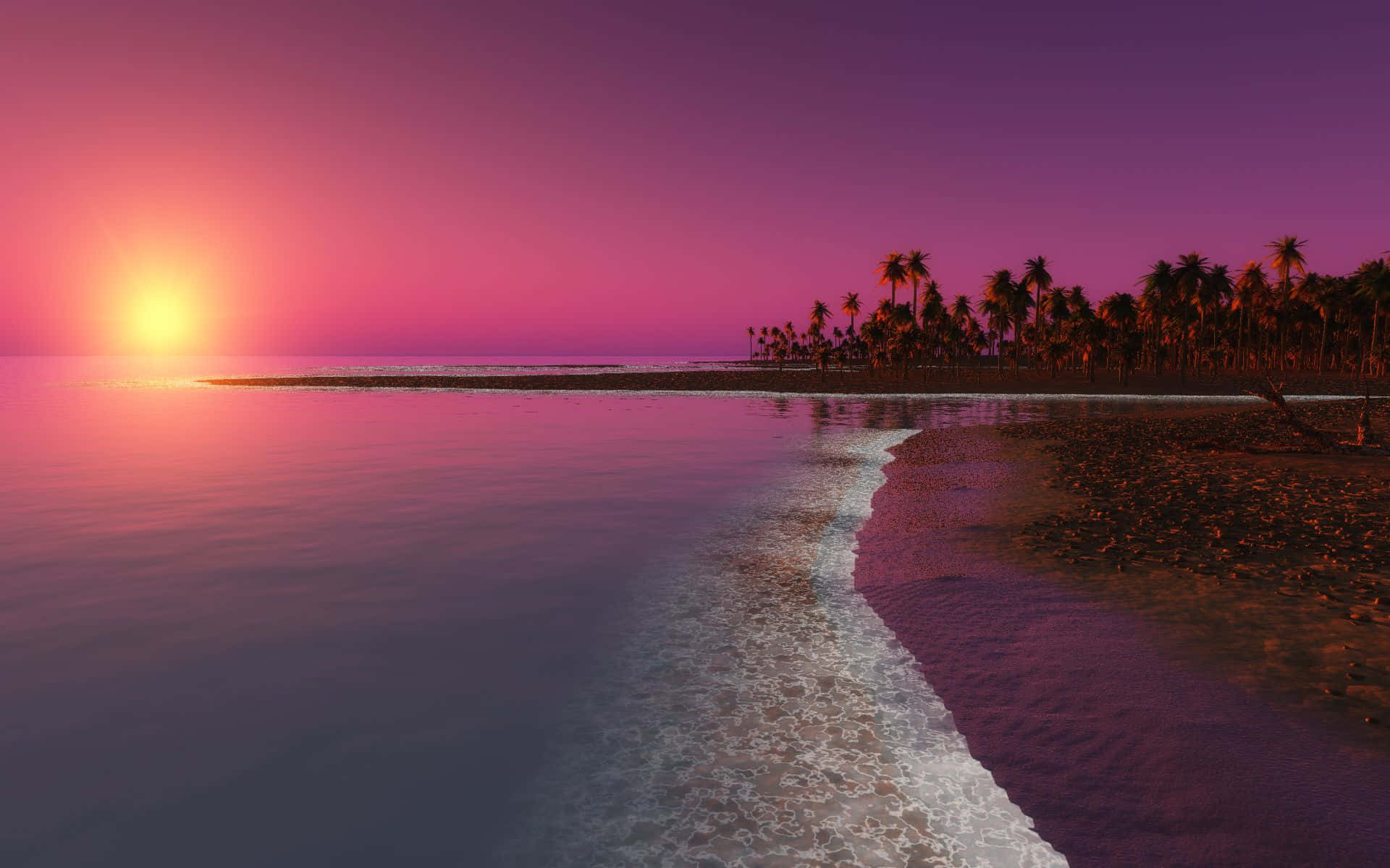 Magical Pink Sunset Sky