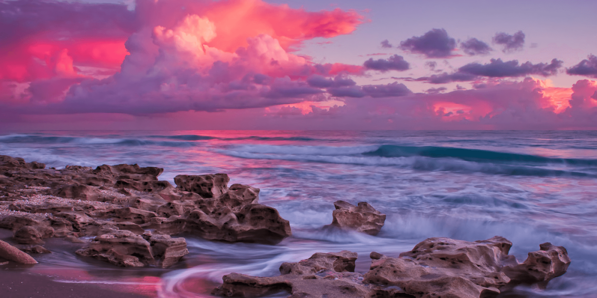 Download Majestic Pink Sunset Sky | Wallpapers.com