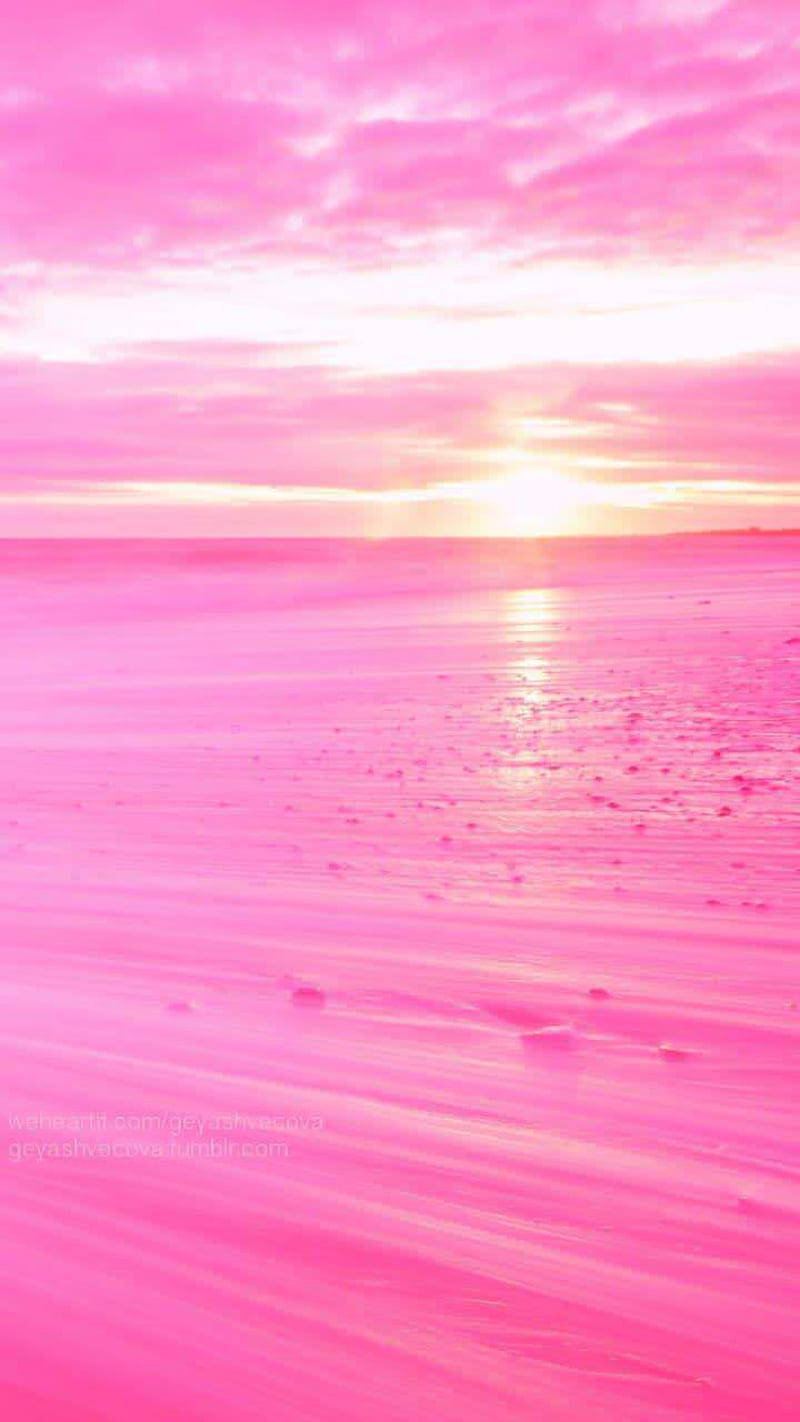 A beautiful pink sunset Wallpaper