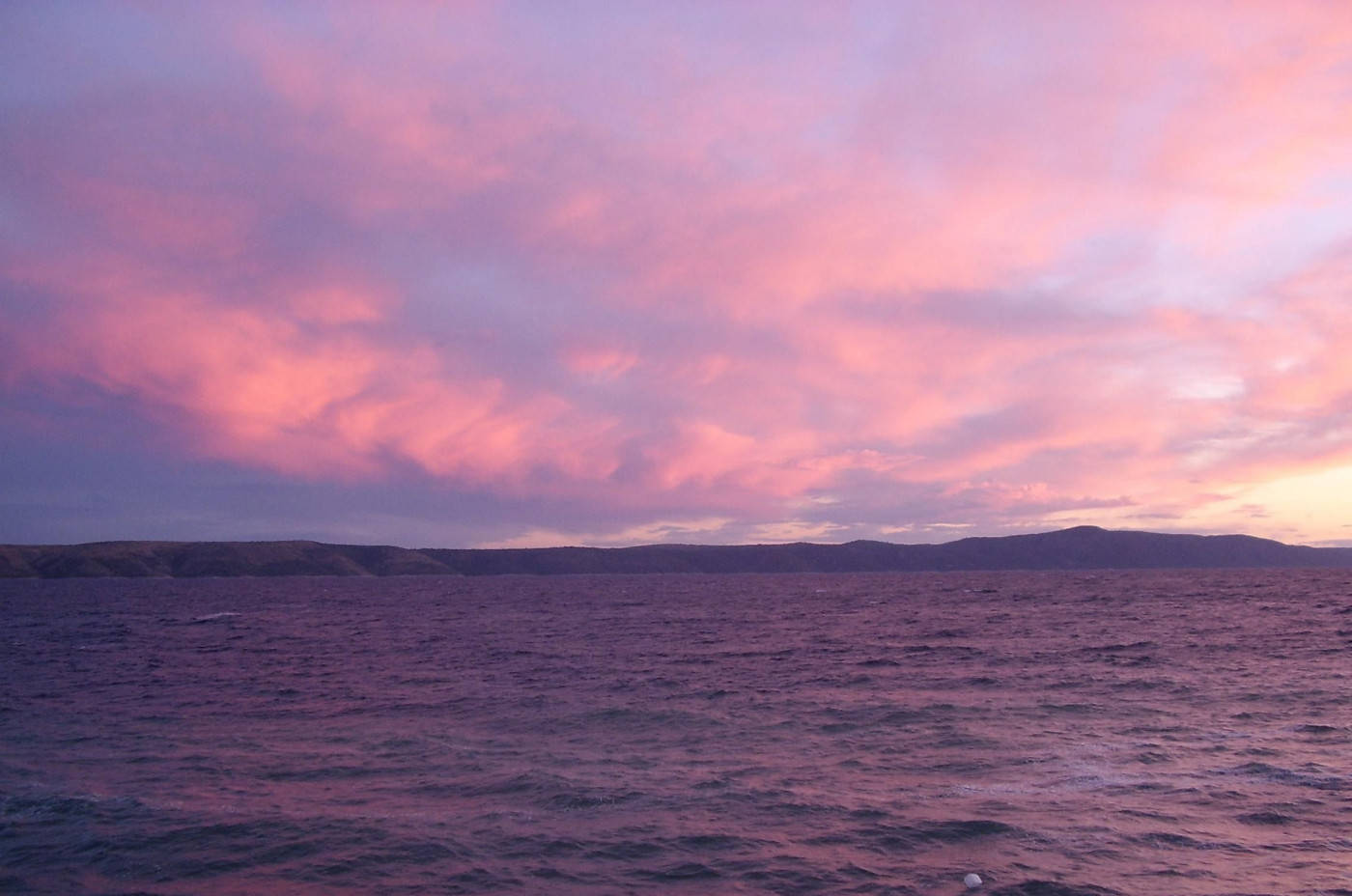 Pink Sunset Over Sea Wallpaper