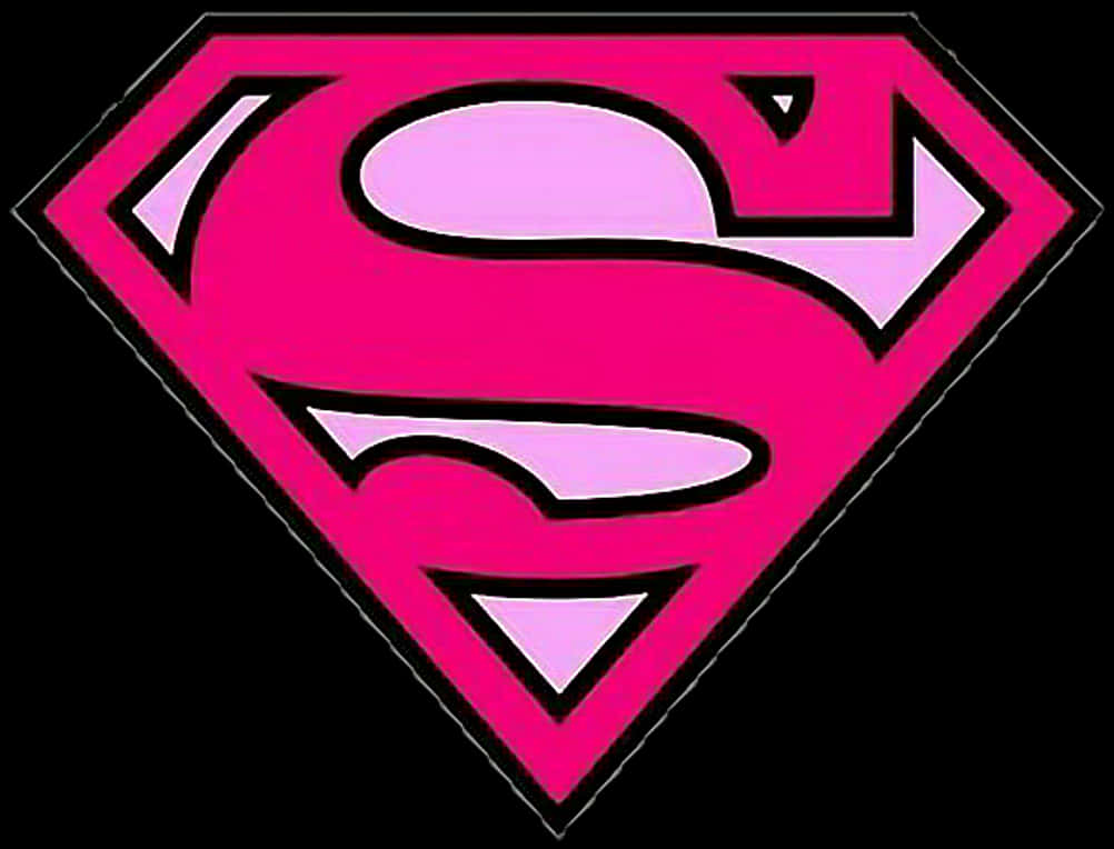 Pink Superman Logo PNG
