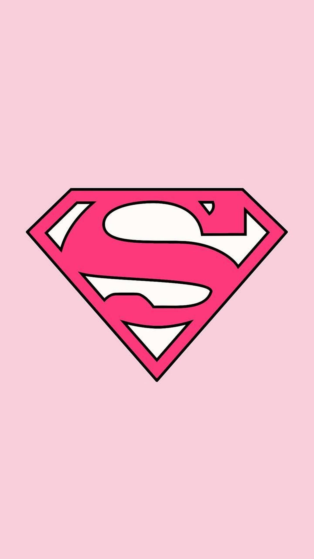 Pink Superwoman Emblem Wallpaper