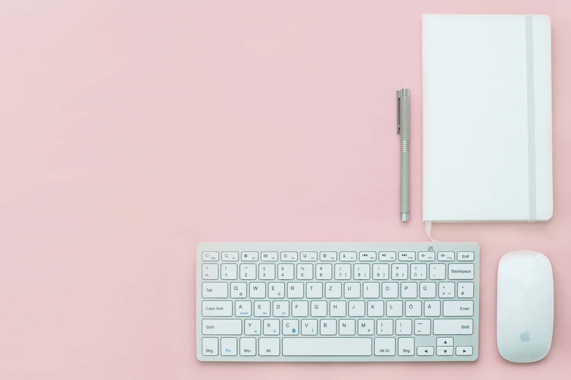 Pink Surface With Gadgets Picture