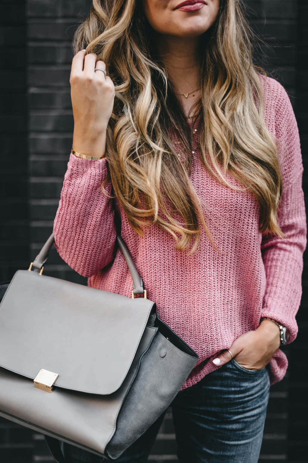 Cozy Pink Sweater Wallpaper