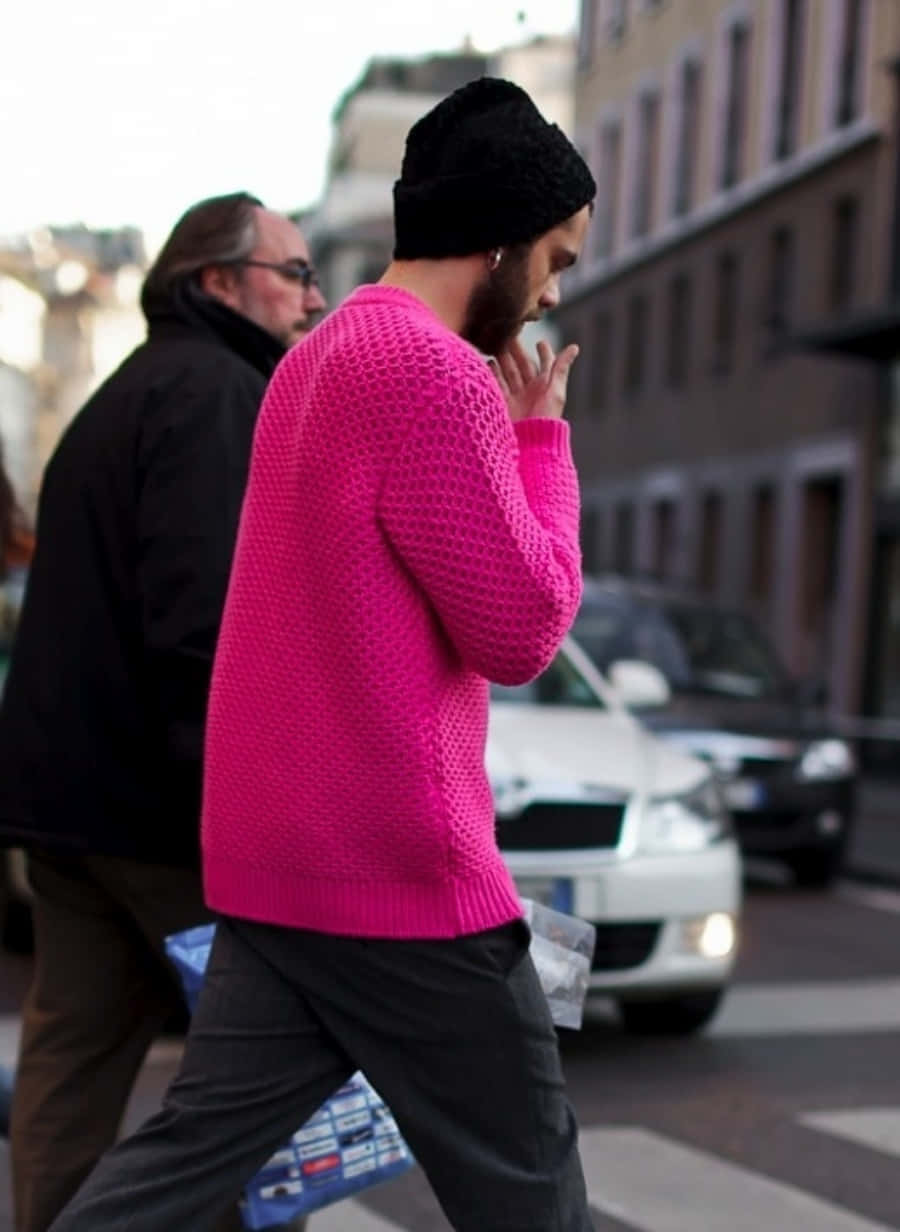 Captivating Pink Sweater In A Cozy Ambience Wallpaper