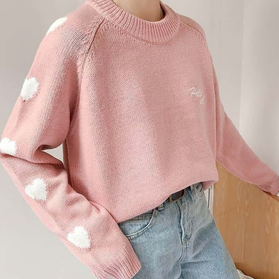 Cozy and Stylish Pink Sweater Wallpaper