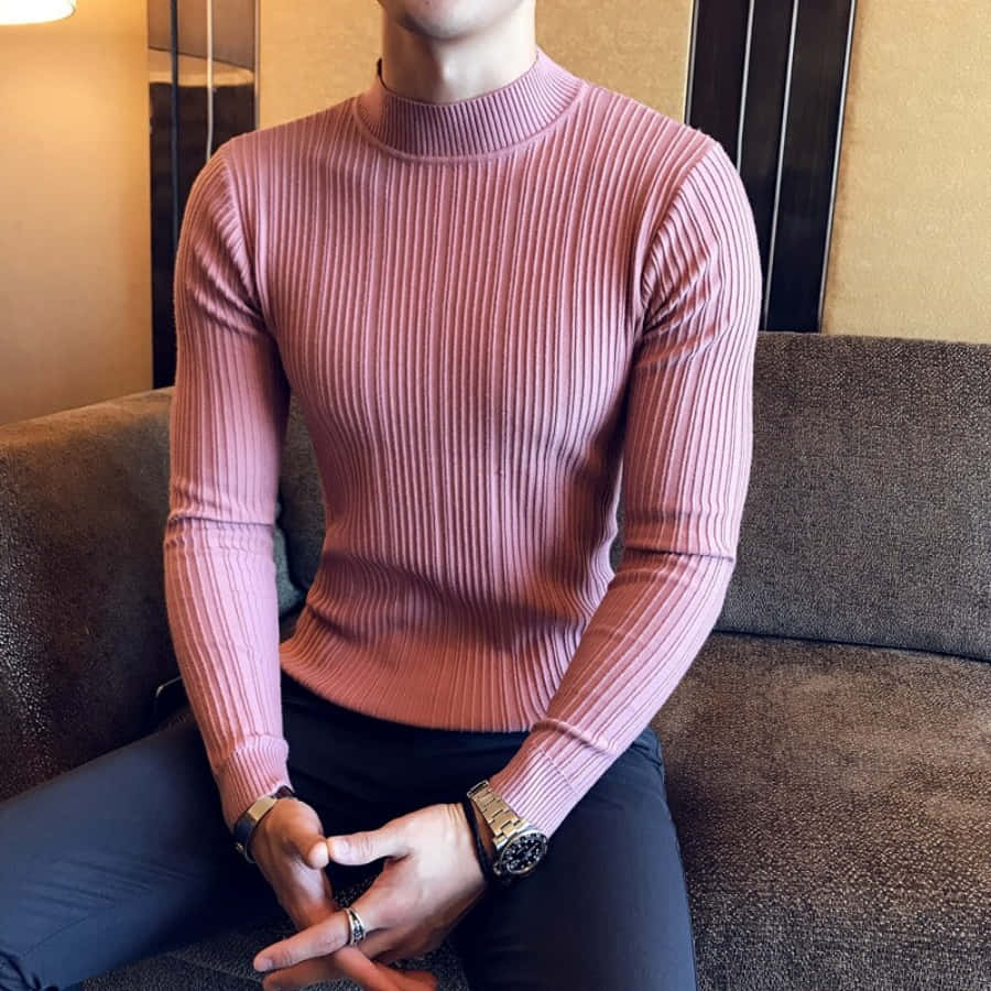 Cozy Pink Sweater on a Hanger Wallpaper