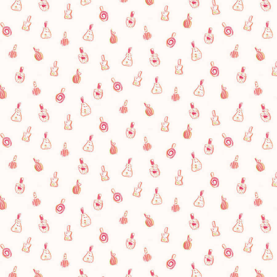 Pink Sweets Pattern Wallpaper