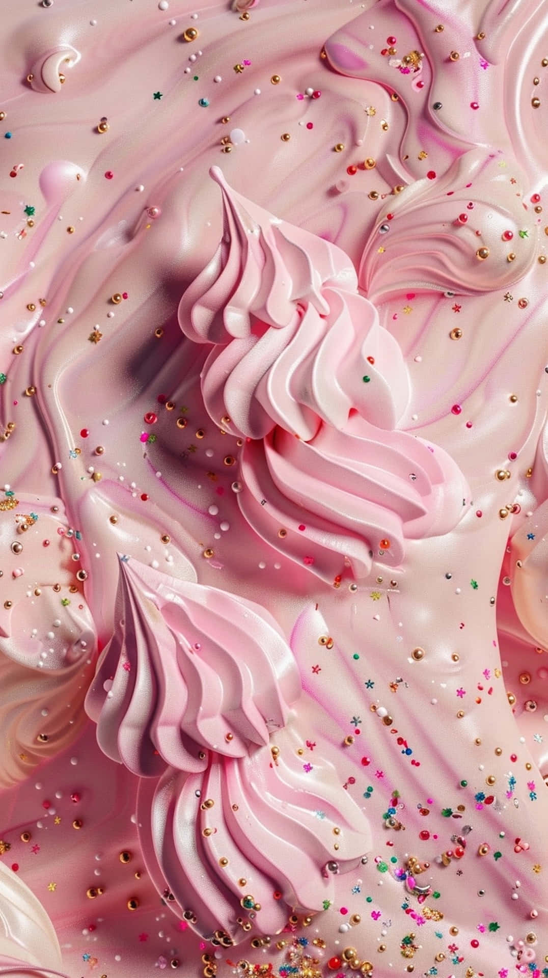 Pink Swirlsand Sprinkles Texture Wallpaper