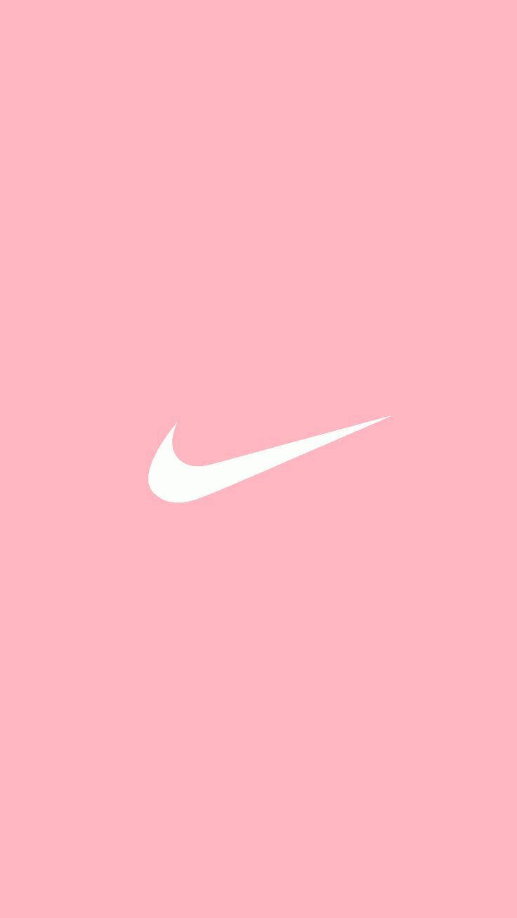 Pink Swoosh Logo Wallpaper