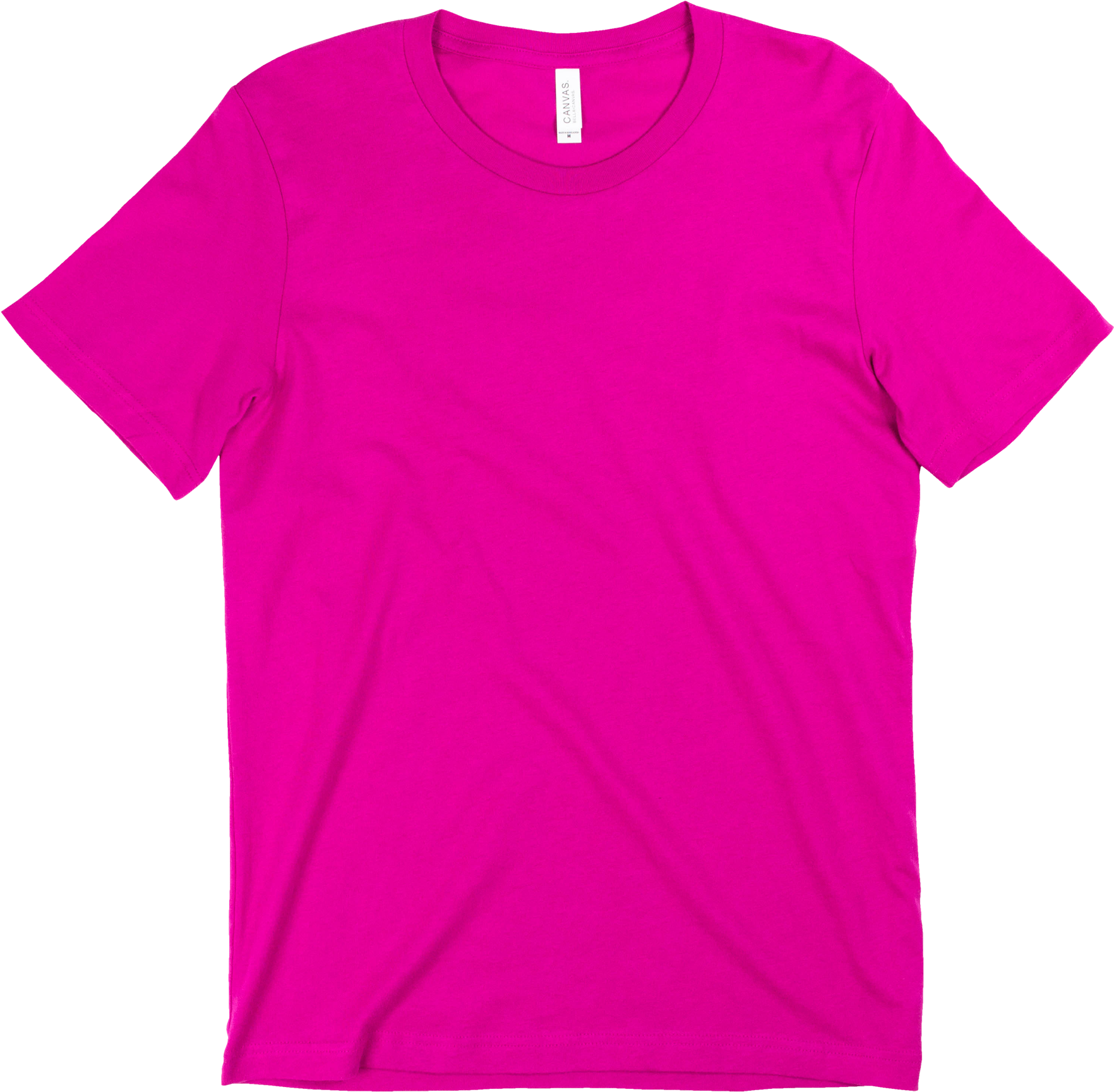 Pink T Shirt Template Front View PNG